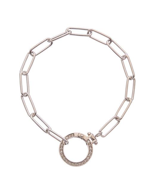 Meshmerise Metallic 18k Over Silver 0.15 Ct. Tw. Diamond Link Toggle Bracelet