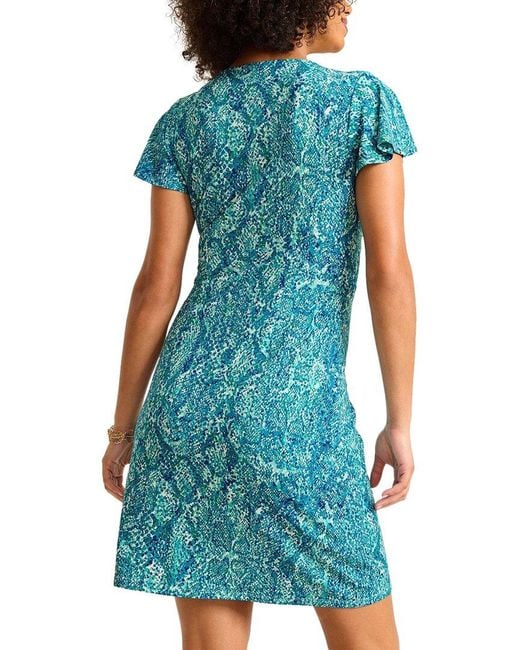 Tommy Bahama Blue Carmela Playa Python Dress