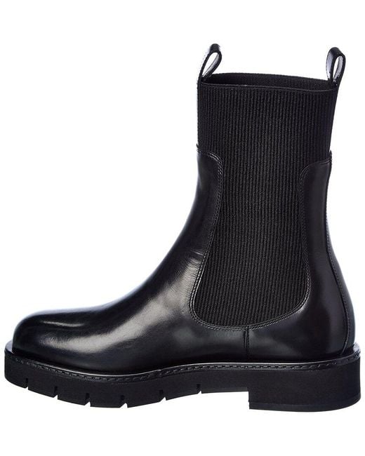 Ferragamo Black Rook Leather Bootie