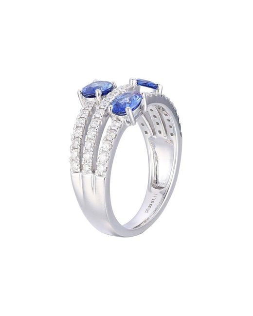 Gregg Ruth Blue 14K 1.64 Ct. Tw. Diamond & Sapphire Ring
