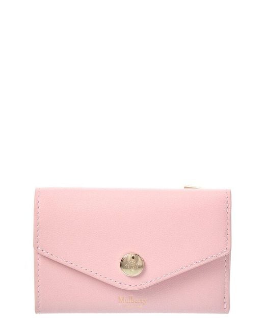 Mulberry Pink Classic Micro Leather Card Case