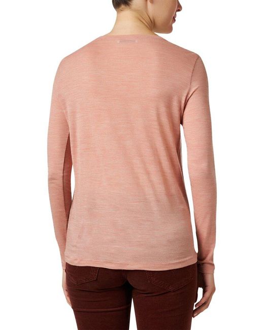 Whyci Red Print Panel Wool-Blend Top
