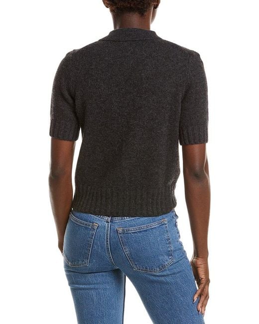 NAADAM Black Premium Cashmere Collared Cardigan