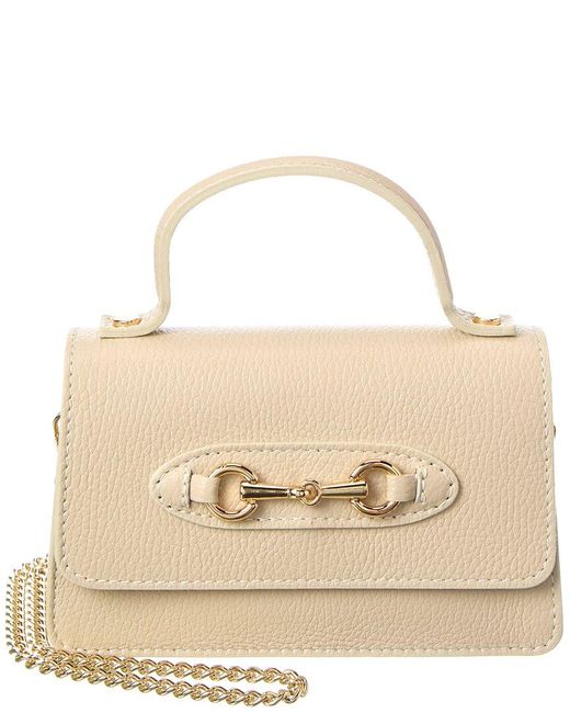 Persaman New York Natural Reagan Leather Shoulder Bag