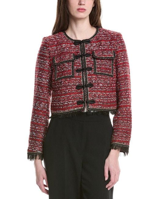 Walter Baker Red Naomi Tweed Jacket
