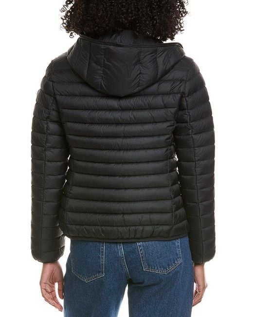 Save The Duck Black Vicky Short Hooded Basic Jacket