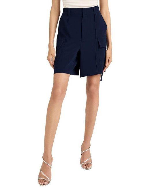 Cinq À Sept Blue Crepe Odilia Short