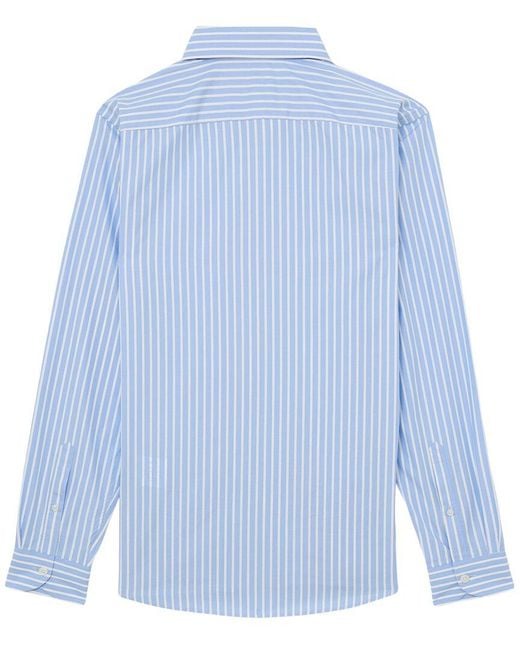 Reiss Blue Guyton Stripe Button D Formal Shirt for men