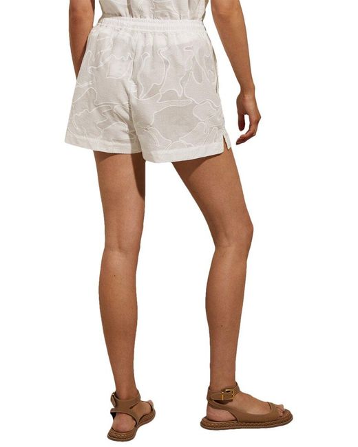 Reiss White Nia Embroidery Short