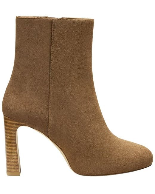 Stuart Weitzman Brown Babette Platform Zip Suede Bootie