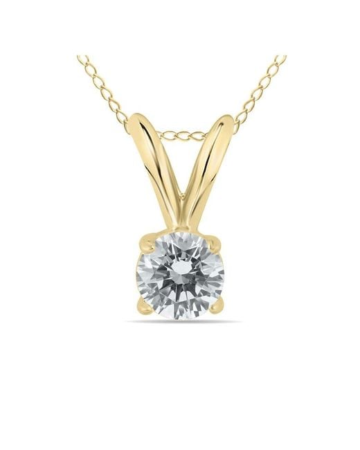 Diamond Select Cuts Metallic 14k 0.20 Ct. Tw. Diamond Necklace