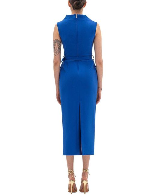 BGL Blue Sleeveless Sheath Dress