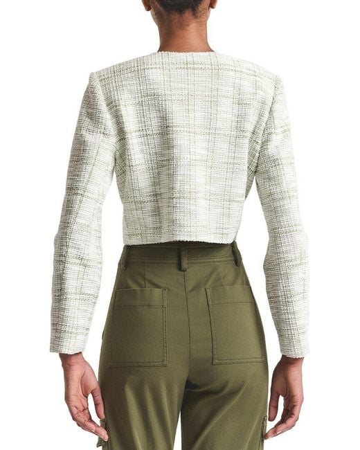 10 Crosby Derek Lam Green Juliette Tweed Jacket