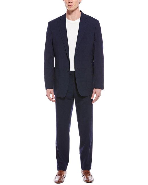 English Laundry Blue 2Pc Seersucker Suit for men