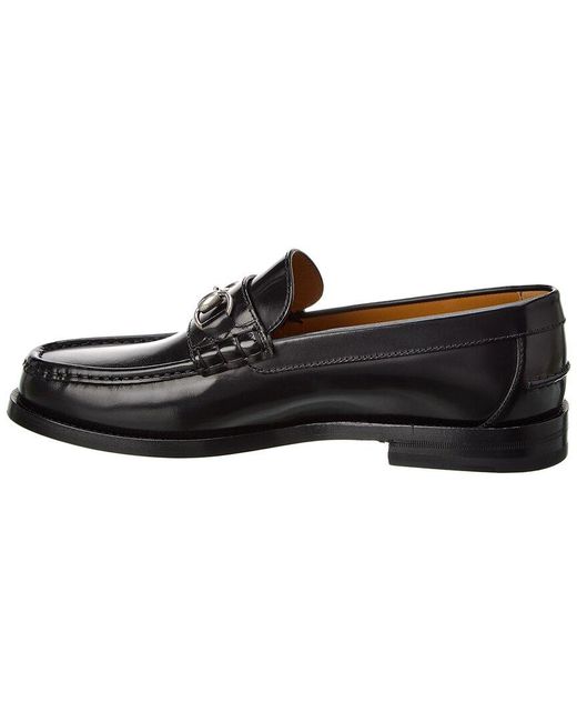 Gucci Black Horsebit Leather Loafer for men