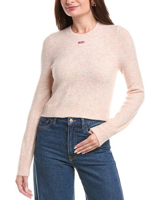 Cinq À Sept Blue Tracie Cropped Sweater
