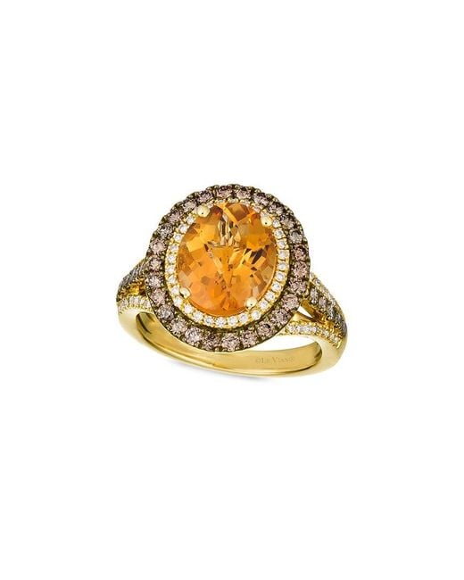 Le Vian Metallic Cinnamon Citrine® 14k 3.71 Ct. Tw. Diamond & Citrine Cocktail Ring