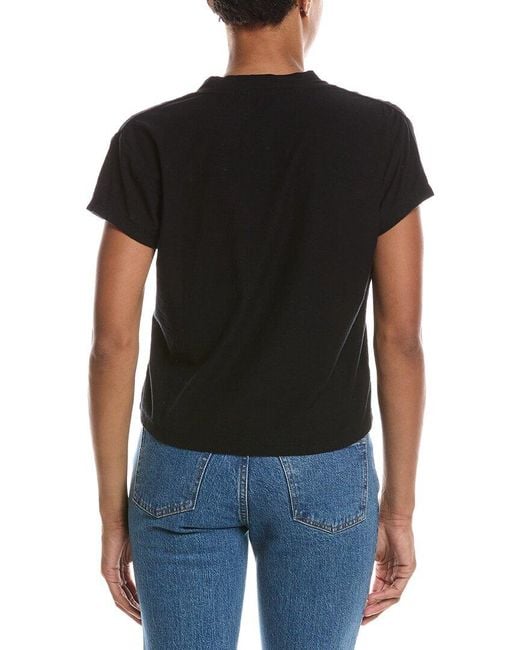 PERFECTWHITETEE Black Chase Slub Jersey V-neck T-shirt