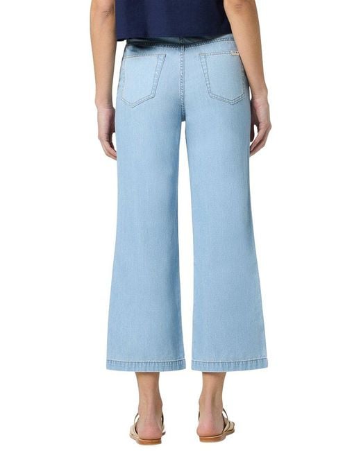 Joe's Jeans Blue Chambray High Rise Wide Leg Crop Jean