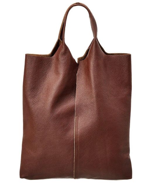 Italian Leather Shoulder Bag in Brown Lyst