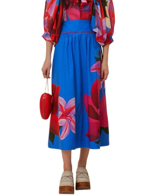 Farm Rio Blue Skirt