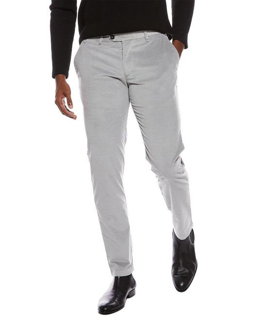 Isaia Black Wool-Blend Corduroy Trouser for men