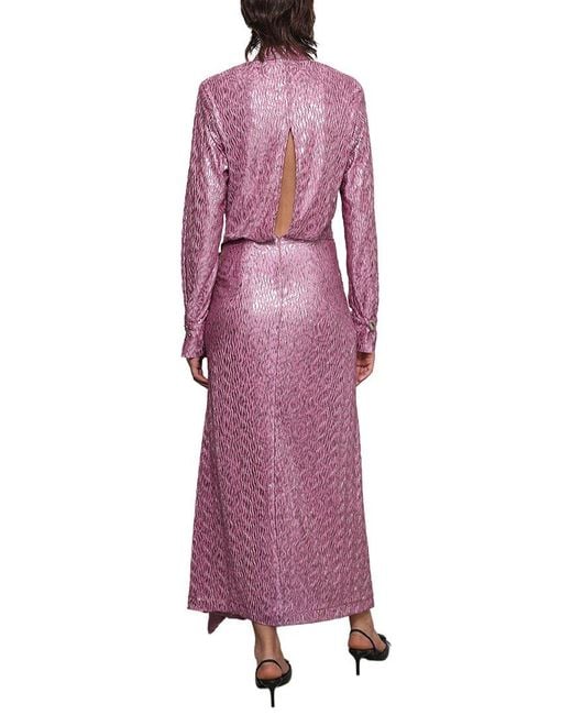 Sabina Musayev Purple Carley Midi Dress