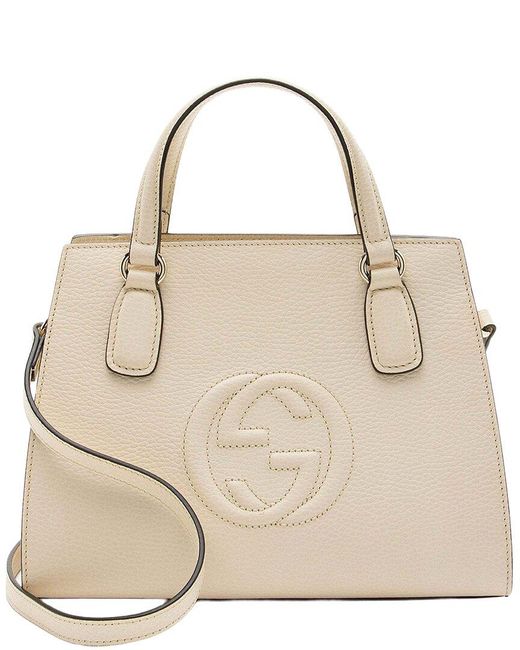 Gucci Natural White Leather Soho Small Satchel (authentic Pre-loved)