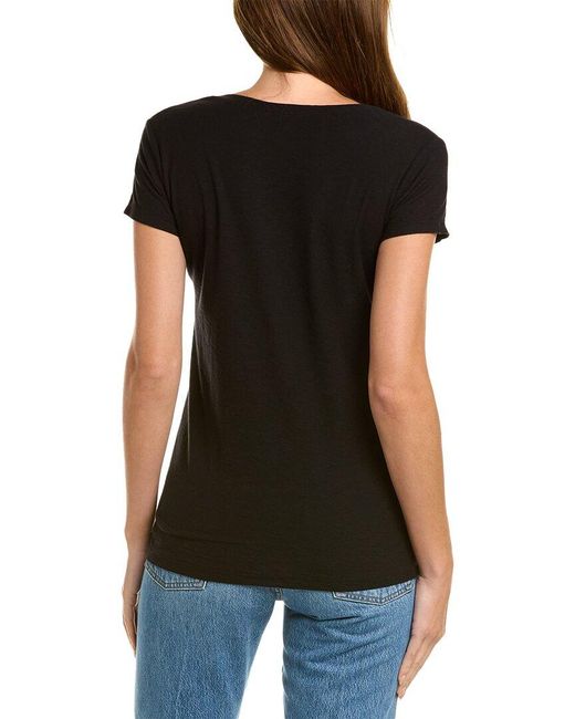 James Perse Black Solid T-shirt