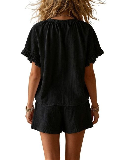 Vincent Black 2Pc T-Shirt & Short Set