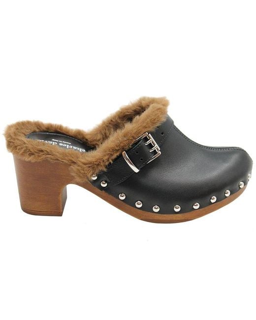 Charles David Black Lecce Leather Clog