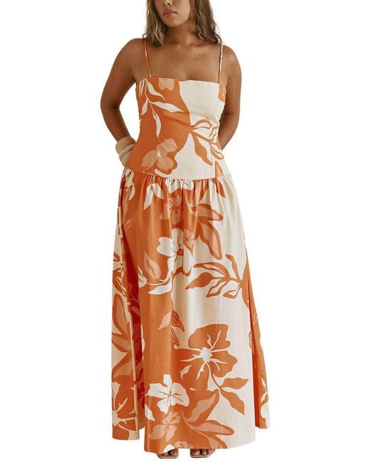 LOEY Orange Maxi Dress
