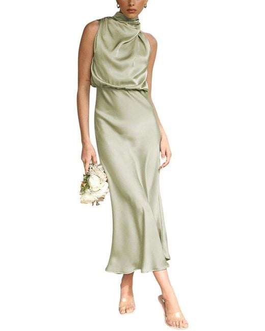 CHARLOTTE GREEN Green Midi Dress
