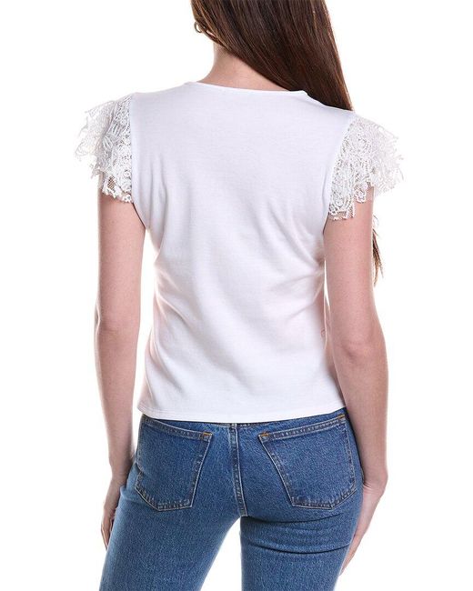 Vince Camuto White Crewneck Blouse