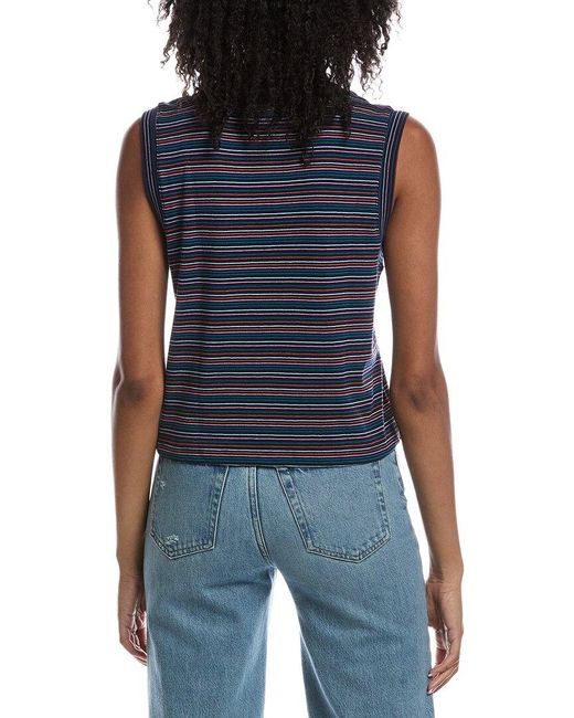 Michael Stars Blue Devin Muscle Tank Top