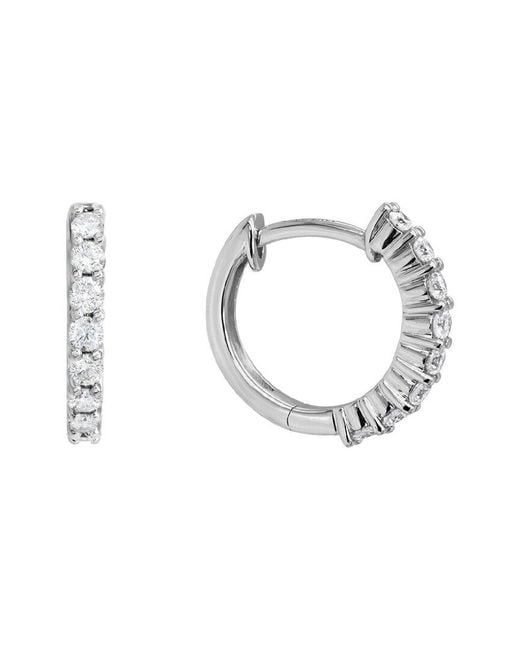 Diamond Select Cuts Metallic 14k Diamond Huggie Earrings 0.35 Ct.