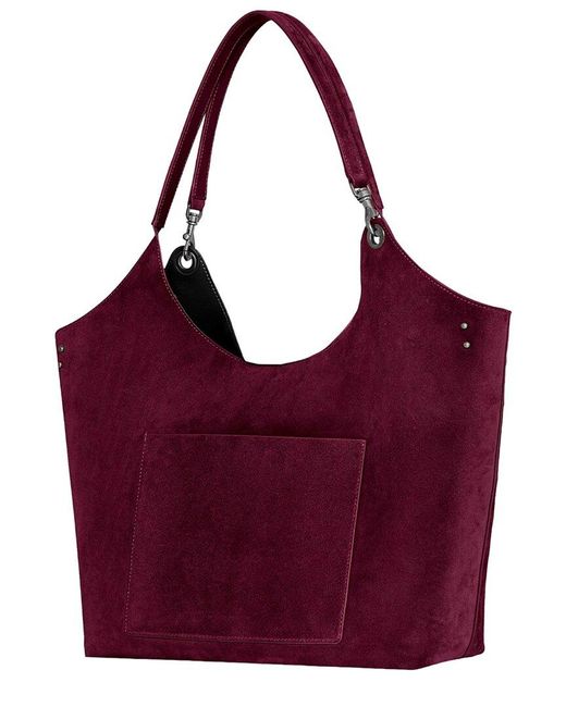 Rebecca Minkoff Purple Perfect Suede Tote