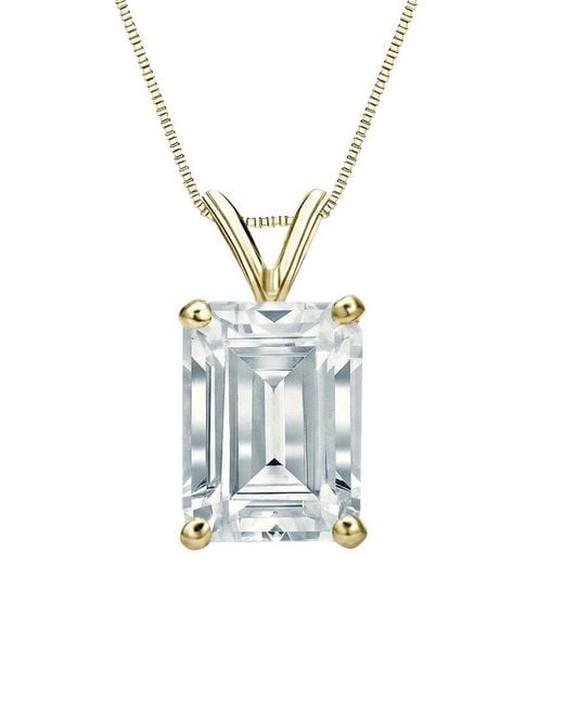 Sabrina Designs Lab Grown Diamonds Blue 14K 3.00 Ct. Tw. Lab-Grown Diamond Solitaire Pendant