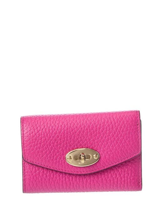 Mulberry Pink Darley Folded Leather Card Case