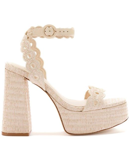 Larroude Natural Larroudé Dolly Raffia Sandal
