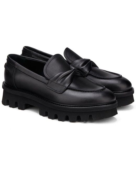 Agl Attilio Giusti Leombruni Black Natalia Leather Moccasin