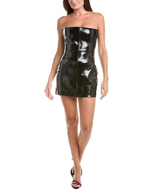 retroféte Black Casmir Leather Dress