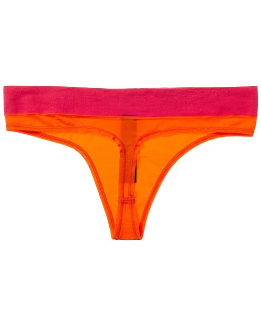 DKNY Seamless Litewear Thong in Orange