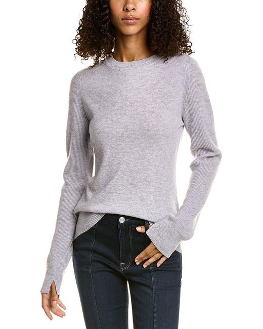 Rag & Bone Gray Clara Slim Cashmere Sweater