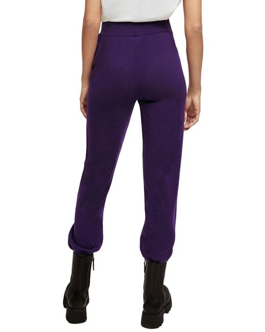 Maje Purple Cashmere-blend Pant