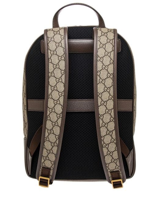 Gucci Brown Ophidia Gg Supreme Canvas & Leather Backpack for men