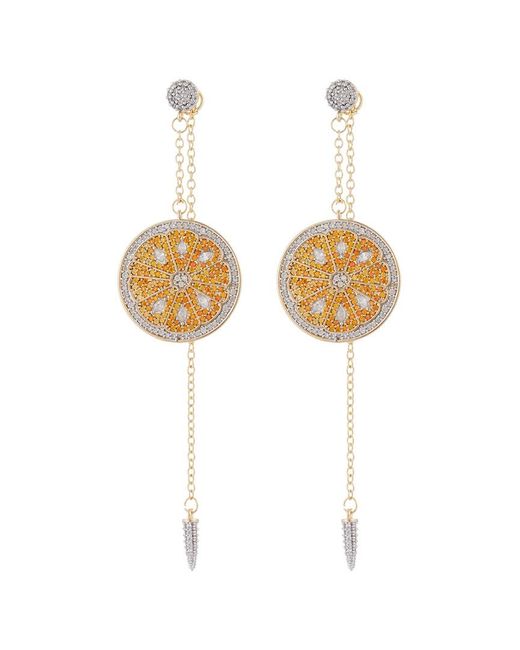 Eye Candy LA White Luxe Collection 18k Plated Drop Earrings
