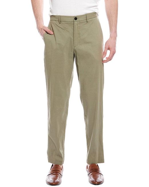 Theory Green Curtis Linen-Blend Pant for men