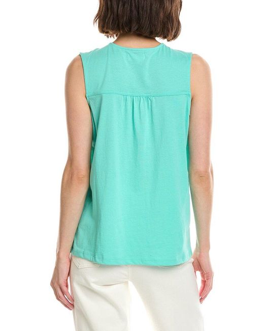 Stella Parker Blue Brighton Ruched Tie Top