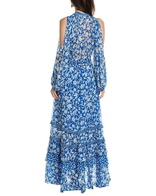 Ba&sh Blue Belted Maxi Dress